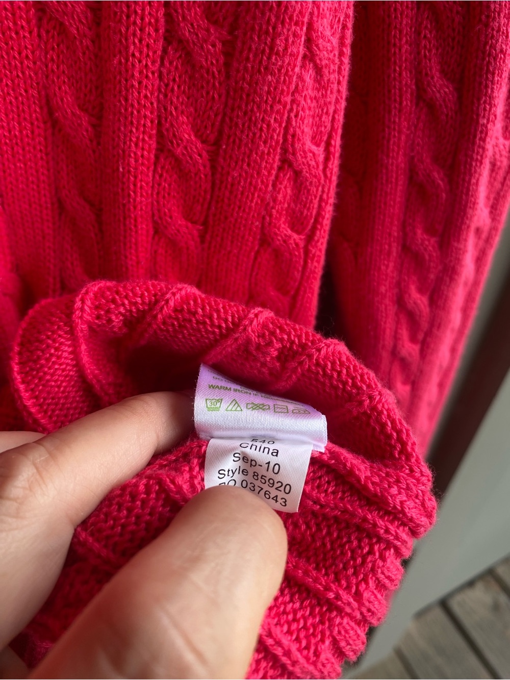 Lilly Pulitzer Women’s Cable Knit Crewneck Sweater - Pink Size L - Picture 12 of 12